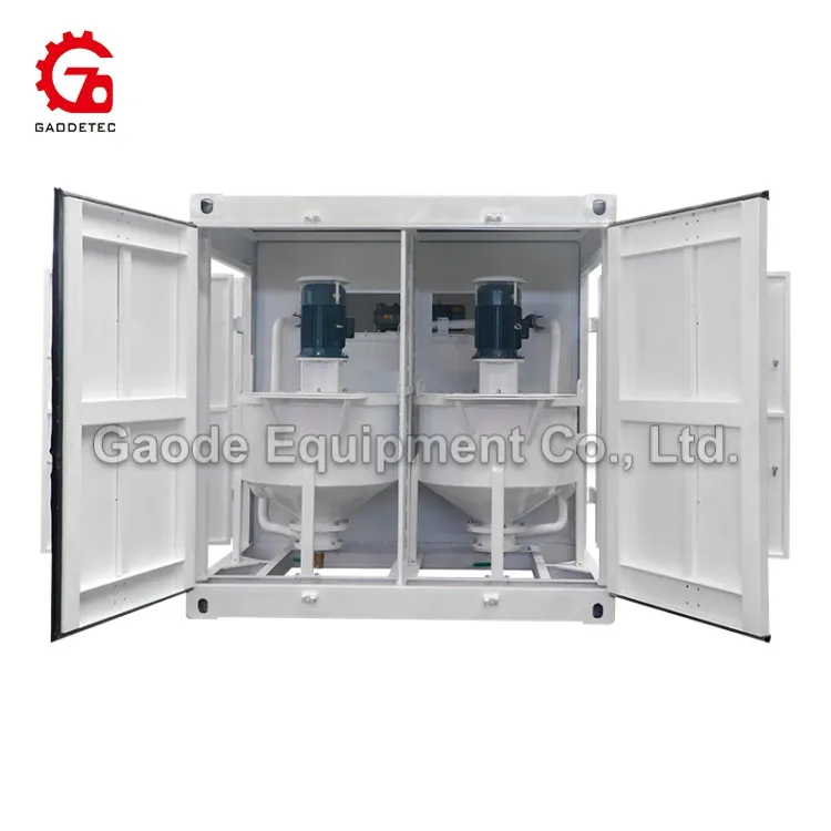 Gaodetec GMA2X300/1000 Containerized Colloidal Grout Mixer with Agitator Machine for Sale
